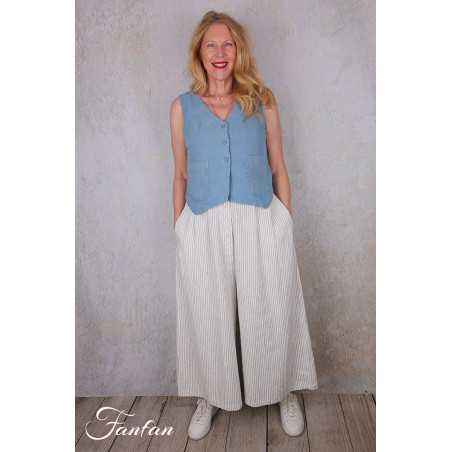 Ewa i Walla Pantalon Bim 11442 lin rayé