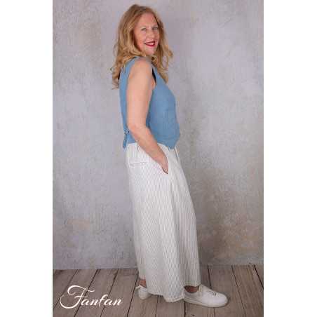 Ewa i Walla Pantalon Bim 11442 lin rayé