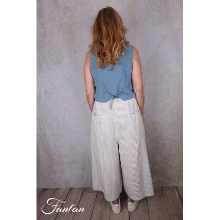Ewa i Walla Pantalon Bim 11442 lin rayé