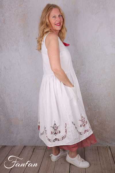 Ewa i Walla Robe Karine white 55942 Dentelle de Coton Bio