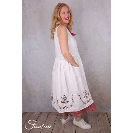 Ewa i Walla Robe Karine white 55942 Dentelle de Coton Bio