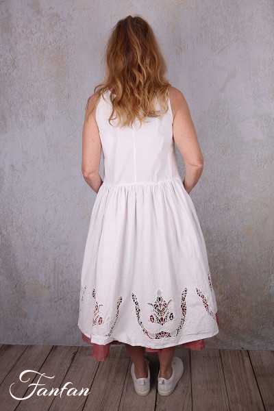 Ewa i Walla Robe Karine white 55942 Dentelle de Coton Bio