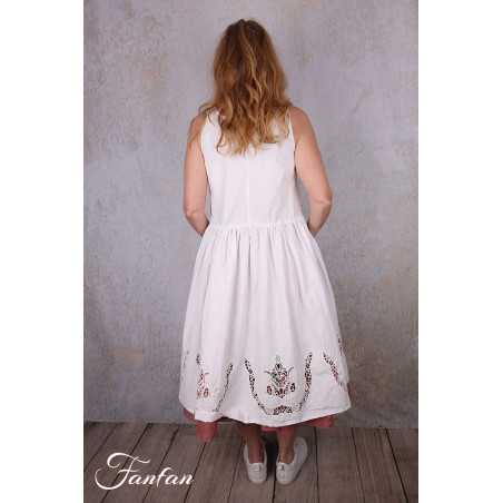 Ewa i Walla Robe Karine white 55942 Dentelle de Coton Bio