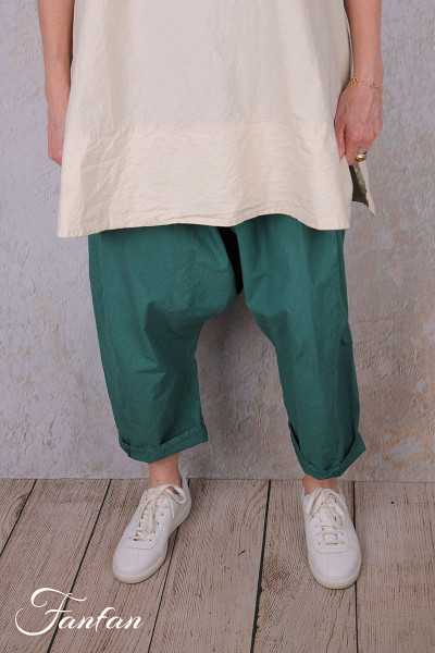 Privatsachen Pantalon sarouel Zäunetz coton Jade