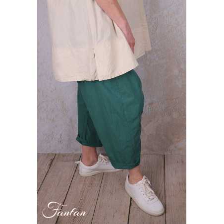Privatsachen Pantalon sarouel Zäunetz coton Jade
