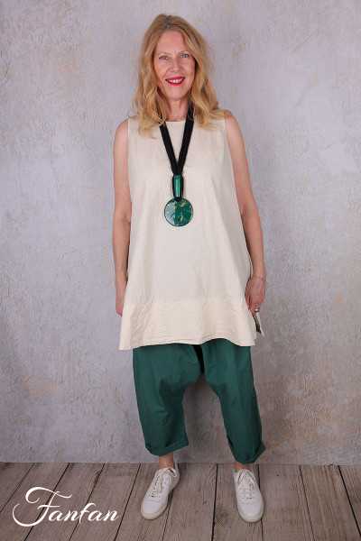 Privatsachen Pantalon sarouel Zäunetz coton Jade