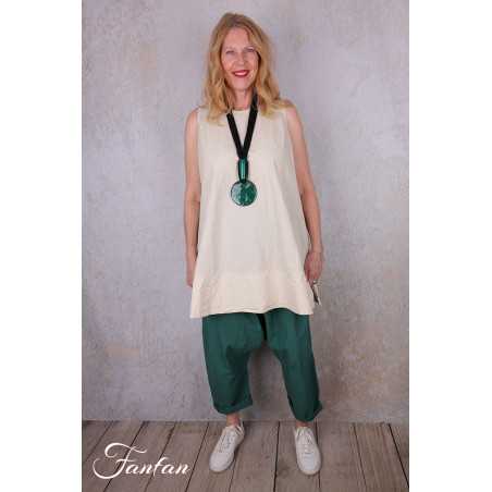 Privatsachen Pantalon sarouel Zäunetz coton Jade