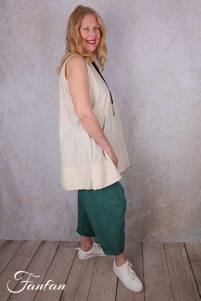 Privatsachen Pantalon sarouel Zäunetz coton Jade