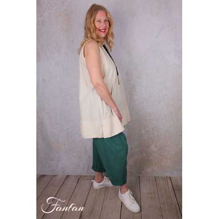 Privatsachen Pantalon sarouel Zäunetz coton Jade