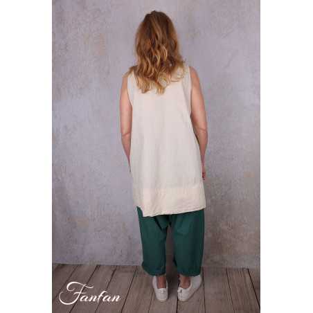 Privatsachen Pantalon sarouel Zäunetz coton Jade