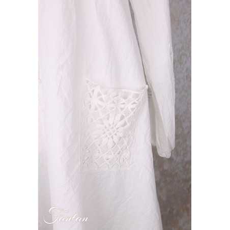 Ewa i walla Tunique 44192 Soli coton blanc brodé