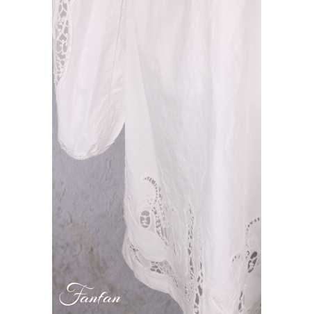 Ewa i walla Tunique 44192 Soli coton blanc brodé