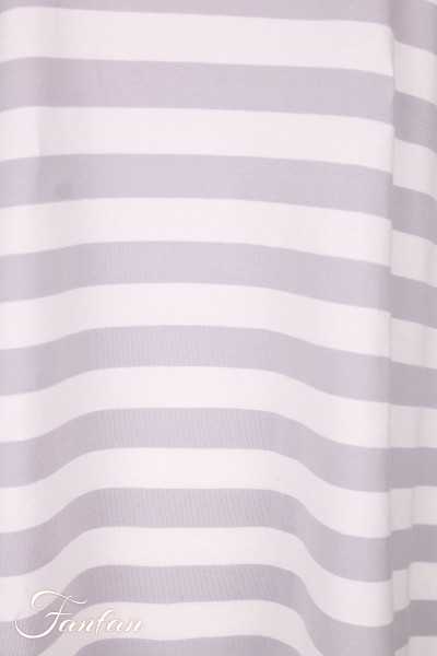 PLÜ-Plus la vie T-shirt ample rayé 5079 cement