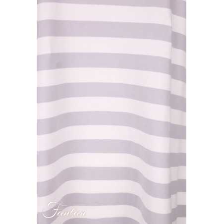 PLÜ-Plus la vie T-shirt ample rayé 5079 cement