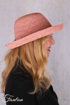 Rabarany Chapeau de soleil en raphia Rose B9NU