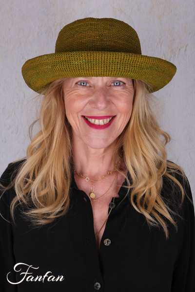 Rabarany Chapeau de soleil en raphia Vert Olive B9NU