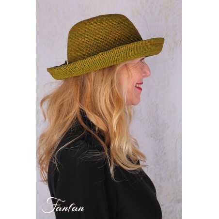 Rabarany Chapeau de soleil en raphia Vert Olive B9NU