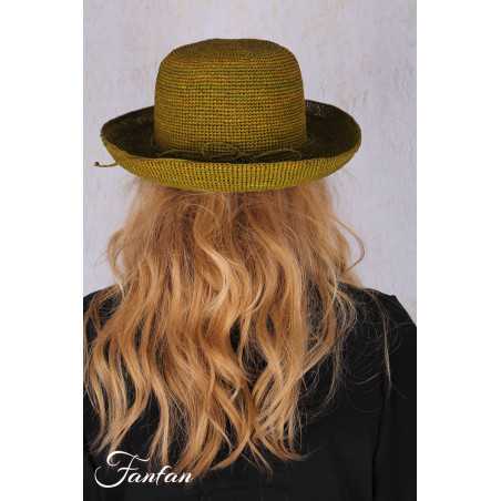 Rabarany Chapeau de soleil en raphia Vert Olive B9NU