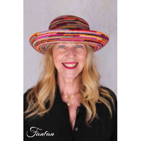 Rabarany Chapeau de soleil en raphia Multicolore B9NU