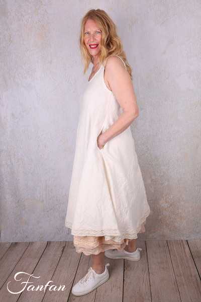 Les Ours Robe Calanga écru coton et lin