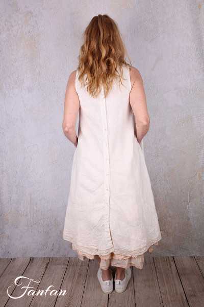 Les Ours Robe Calanga écru coton et lin