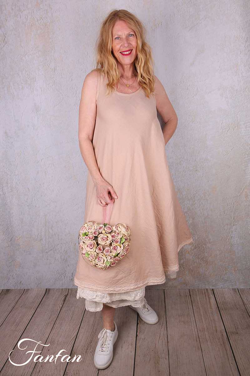Les Ours Robe Calanga Blush coton et lin