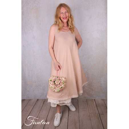 Les Ours Robe Calanga Blush coton et lin