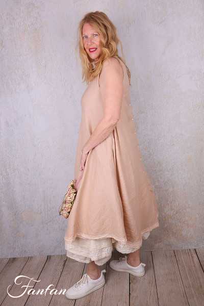 Les Ours Robe Calanga Blush coton et lin