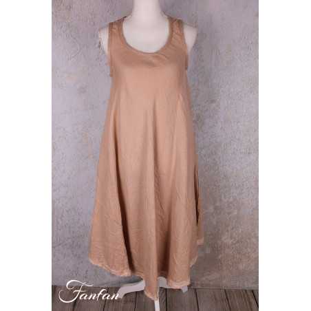 Les Ours Robe Calanga Blush coton et lin