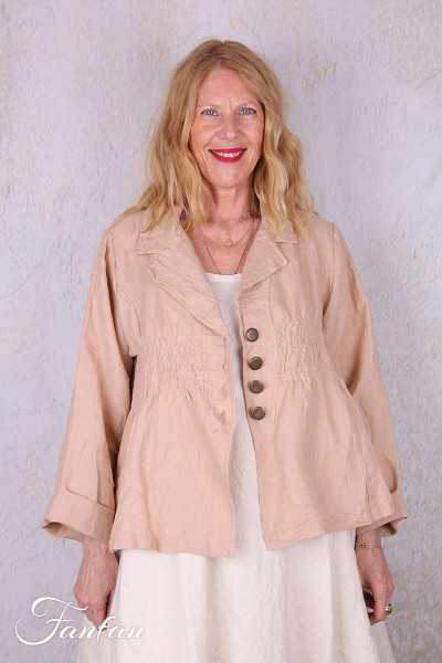 Les Ours Veste courte Agave Blush en lin