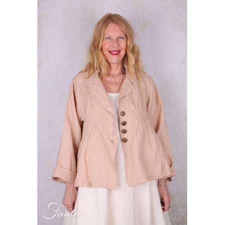 Les Ours Veste courte Agave Blush en lin