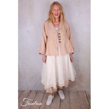 Les Ours Veste courte Agave Blush en lin