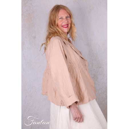 Les Ours Veste courte Agave Blush en lin