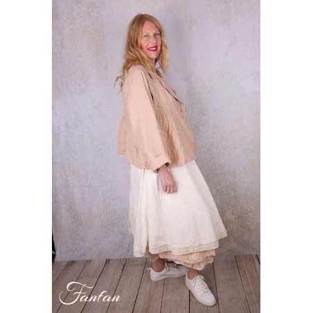 Les Ours Veste courte Agave Blush en lin