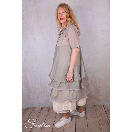 Les Ours Robe Yanaelle perle organza de coton