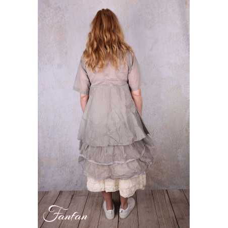 Les Ours Robe Yanaelle perle organza de coton