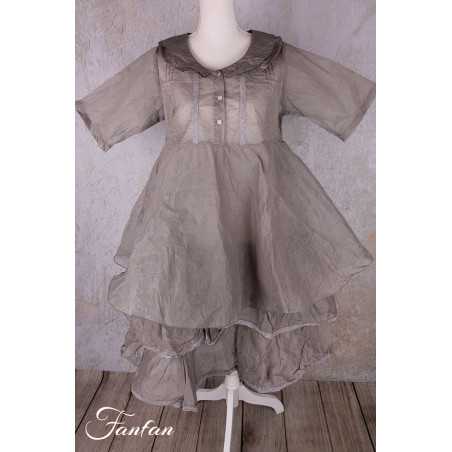 Les Ours Robe Yanaelle perle organza de coton