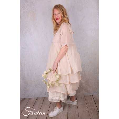 Les Ours Robe Yanaelle Blush organza de coton