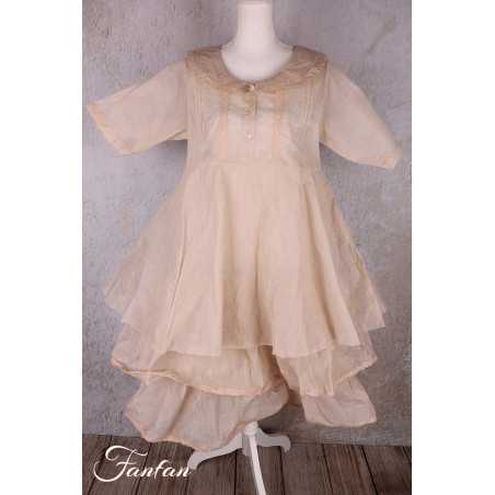 Les Ours Robe Yanaelle Blush organza de coton