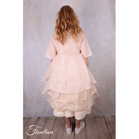 Les Ours Robe Yanaelle Blush organza de coton