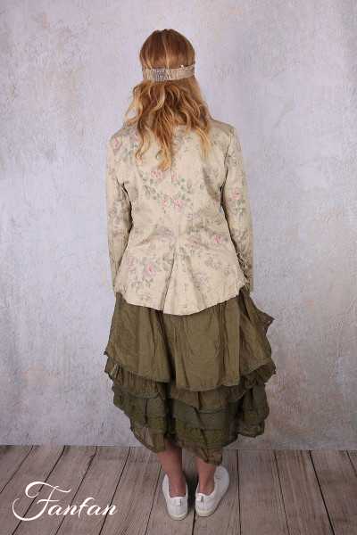 Les Ours Veste Anethi Fleurs verveine en popeline