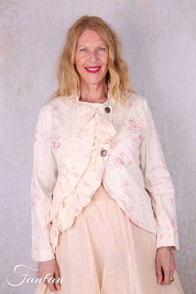 Les Ours Veste courte Anethi Liberty bouquet en popeline