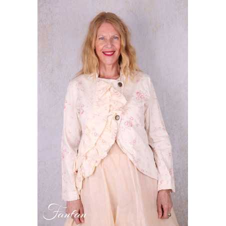 Les Ours Veste courte Anethi Liberty bouquet en popeline