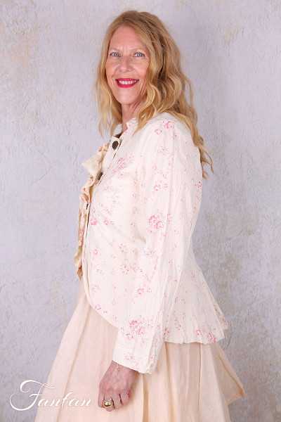 Les Ours Veste courte Anethi Liberty bouquet en popeline