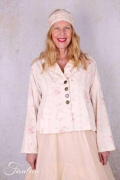 Les Ours Veste courte Agave Liberty bouquet en popeline