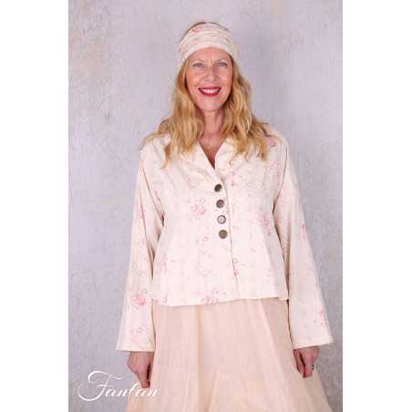 Les Ours Veste courte Agave Liberty bouquet en popeline