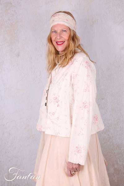 Les Ours Veste courte Agave Liberty bouquet en popeline