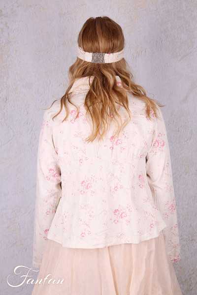 Les Ours Veste courte Agave Liberty bouquet en popeline