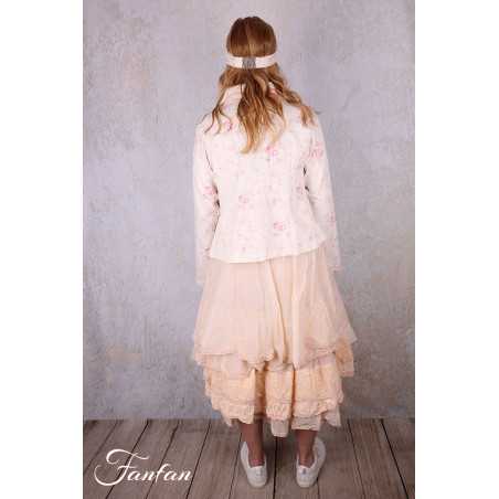 Les Ours Veste courte Agave Liberty bouquet en popeline