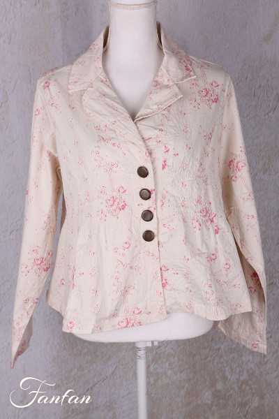 Les Ours Veste courte Agave Liberty bouquet en popeline